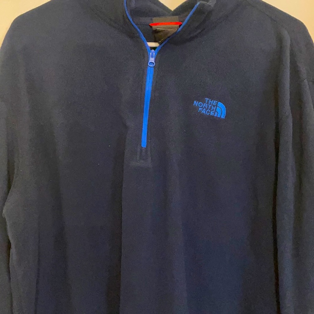 Navy Blue North Face Quarter Zip Large